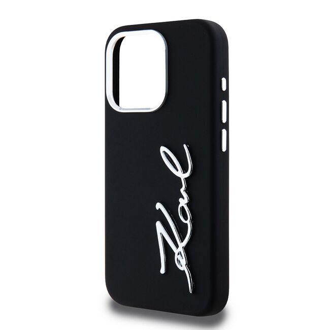 Husa premium pentru  iPhone 15 Pro Karl Lagerfeld superior quality - Negru print