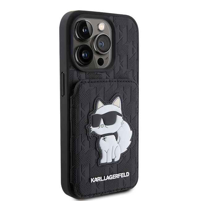 Husa premium pentru  iPhone 15 Pro Karl Lagerfeld superior quality - Negru print