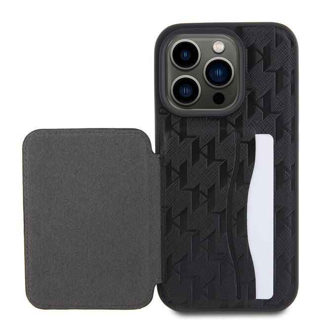 Husa premium pentru  iPhone 15 Pro Karl Lagerfeld superior quality - Negru print