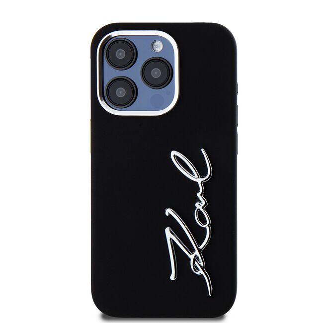 Husa premium pentru  iPhone 15 Pro Karl Lagerfeld superior quality - Negru print