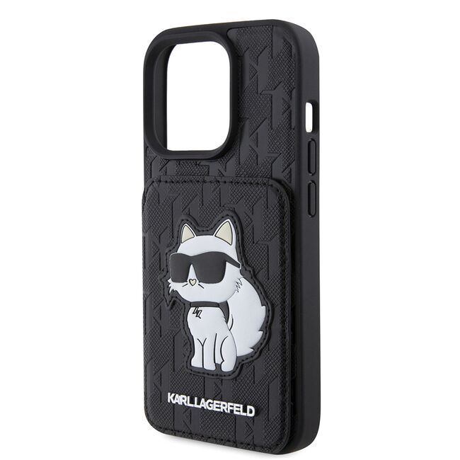 Husa premium pentru  iPhone 15 Pro Karl Lagerfeld superior quality - Negru print