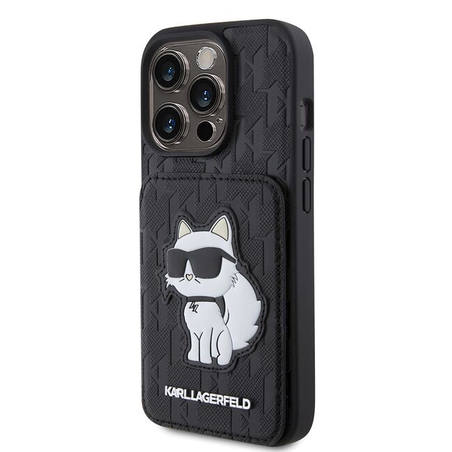 Husa premium pentru  iPhone 15 Pro Karl Lagerfeld superior quality - Negru print