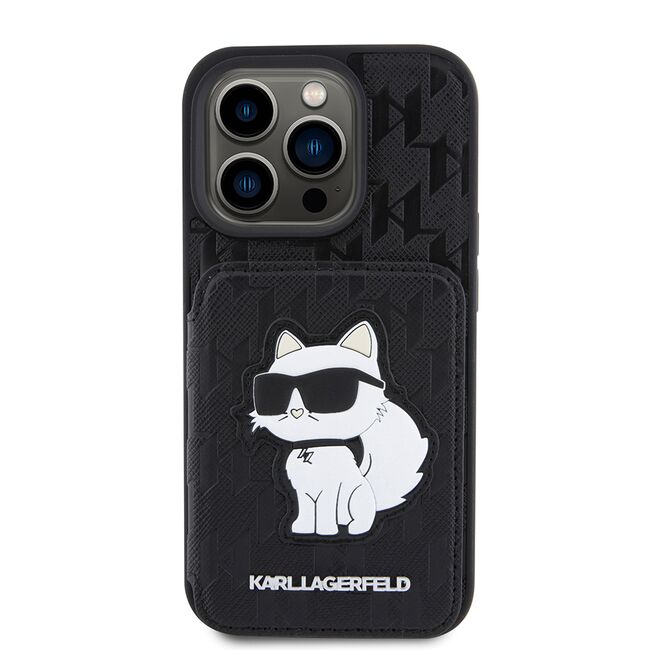 Husa premium pentru  iPhone 15 Pro Karl Lagerfeld superior quality - Negru print