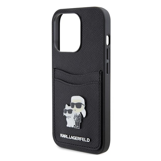 Husa premium pentru  iPhone 15 Pro Karl Lagerfeld superior quality - Negru royal