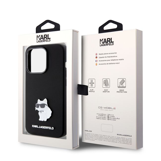 Husa premium pentru  iPhone 15 Pro Karl Lagerfeld superior quality - Negru royal