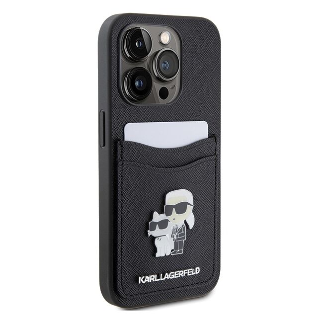 Husa premium pentru  iPhone 15 Pro Karl Lagerfeld superior quality - Negru royal
