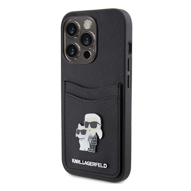 Husa premium pentru  iPhone 15 Pro Karl Lagerfeld superior quality - Negru royal