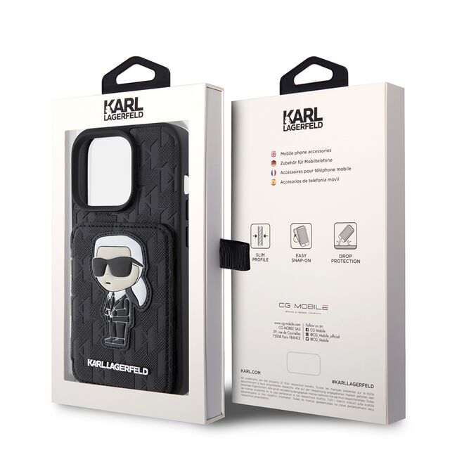 Husa premium pentru  iPhone 15 Pro Karl Lagerfeld superior quality - Negru