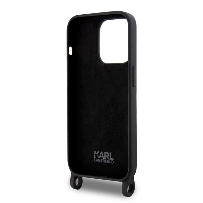 Husa premium pentru  iPhone 15 Pro Karl Lagerfeld superior quality - Negru