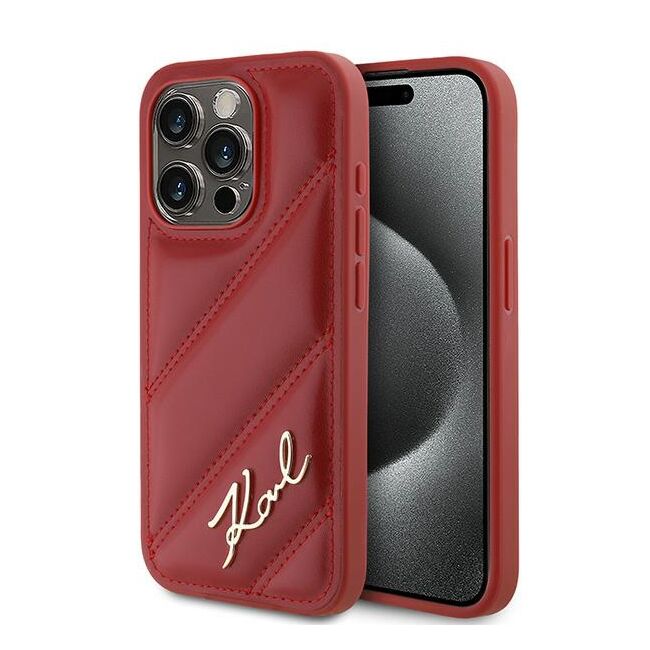 Husa premium pentru  iPhone 15 Pro Karl Lagerfeld superior quality - Rosu