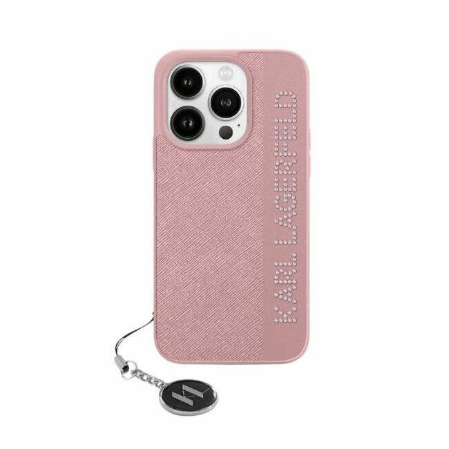Husa premium pentru  iPhone 15 Pro Karl Lagerfeld superior quality - Roz deschis
