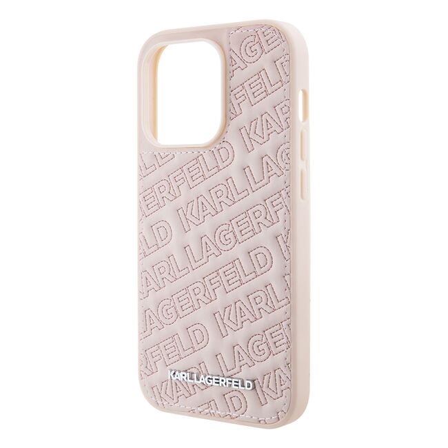 Husa premium pentru  iPhone 15 Pro Karl Lagerfeld superior quality - Roz neon