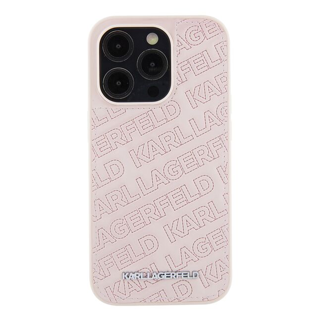 Husa premium pentru  iPhone 15 Pro Karl Lagerfeld superior quality - Roz neon