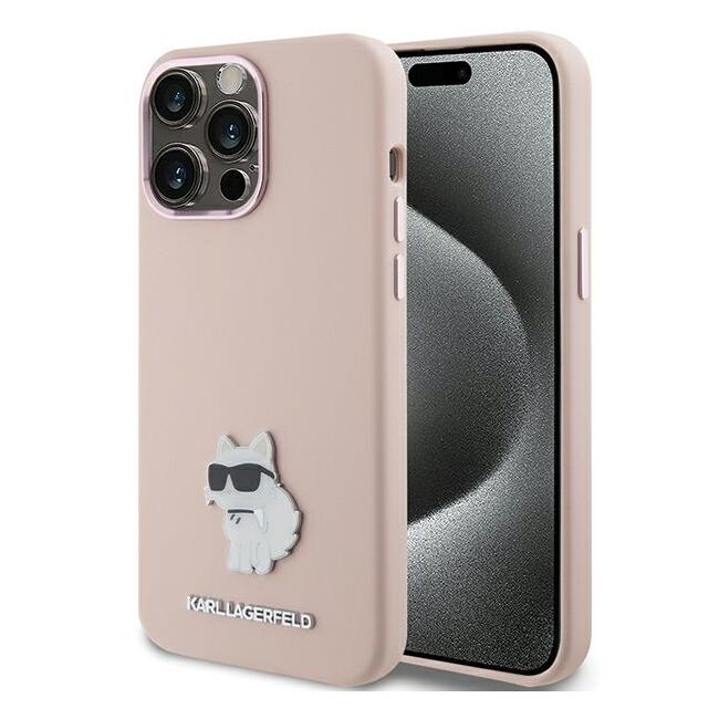Husa premium pentru  iPhone 15 Pro Karl Lagerfeld superior quality - Roz
