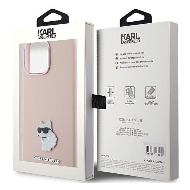 Husa premium pentru  iPhone 15 Pro Karl Lagerfeld superior quality - Roz