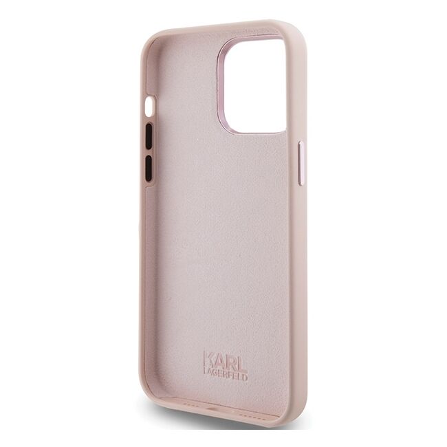 Husa premium pentru  iPhone 15 Pro Karl Lagerfeld superior quality - Roz
