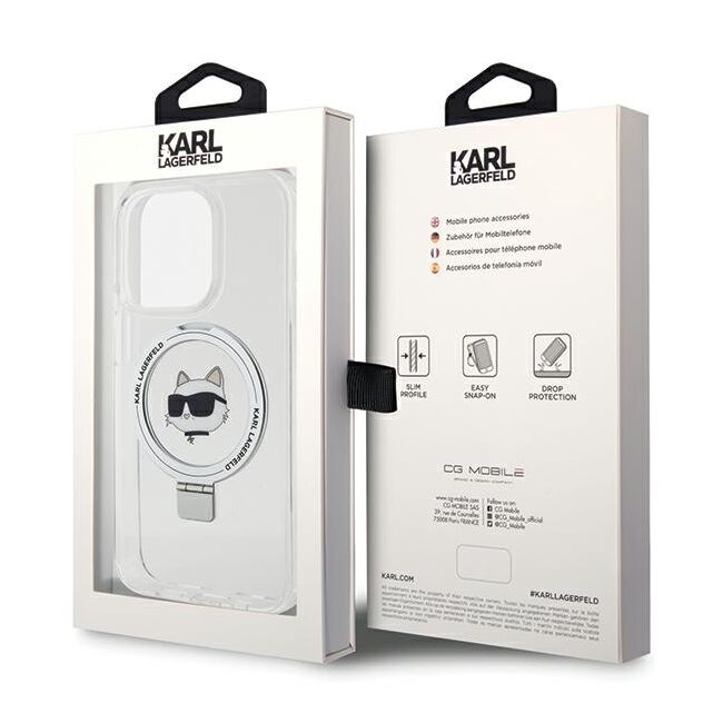 Husa premium pentru  iPhone 15 Pro Max Karl Lagerfeld compatibila Magsafe - Gi inchis