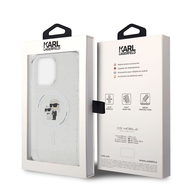 Husa premium pentru  iPhone 15 Pro Max Karl Lagerfeld compatibila Magsafe - Gri antracit