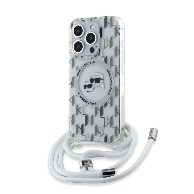 Husa premium pentru  iPhone 15 Pro Max Karl Lagerfeld compatibila Magsafe - Gri inchis