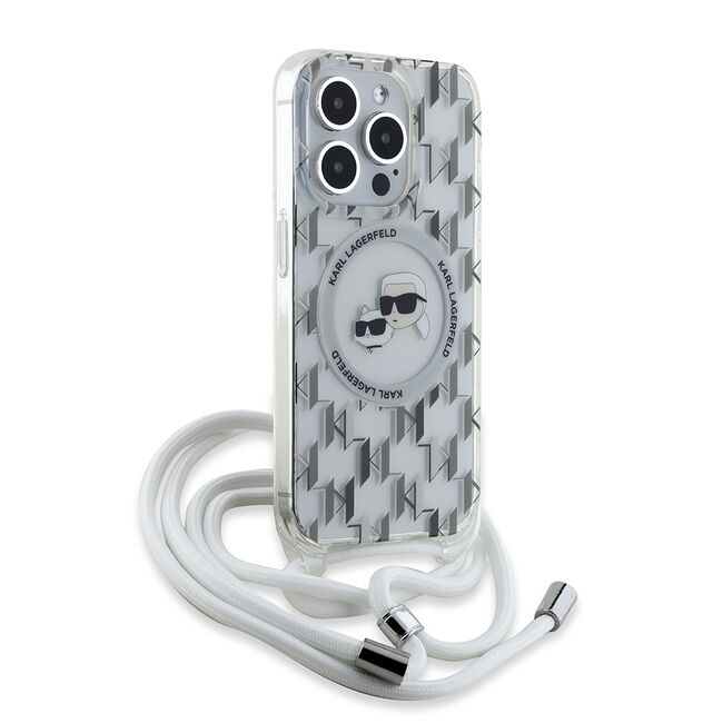 Husa premium pentru  iPhone 15 Pro Max Karl Lagerfeld compatibila Magsafe - Gri inchis
