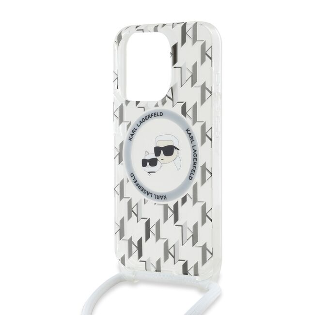 Husa premium pentru  iPhone 15 Pro Max Karl Lagerfeld compatibila Magsafe - Gri inchis