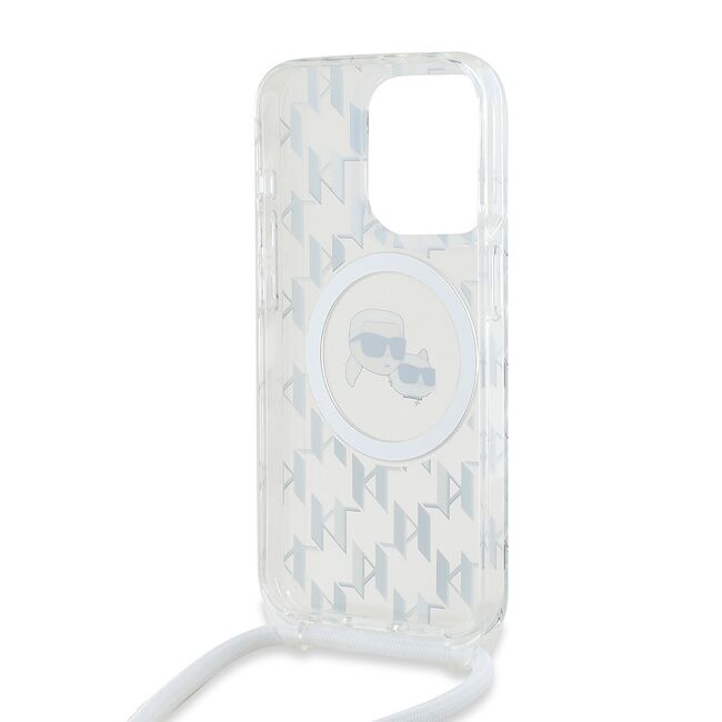 Husa premium pentru  iPhone 15 Pro Max Karl Lagerfeld compatibila Magsafe - Gri inchis