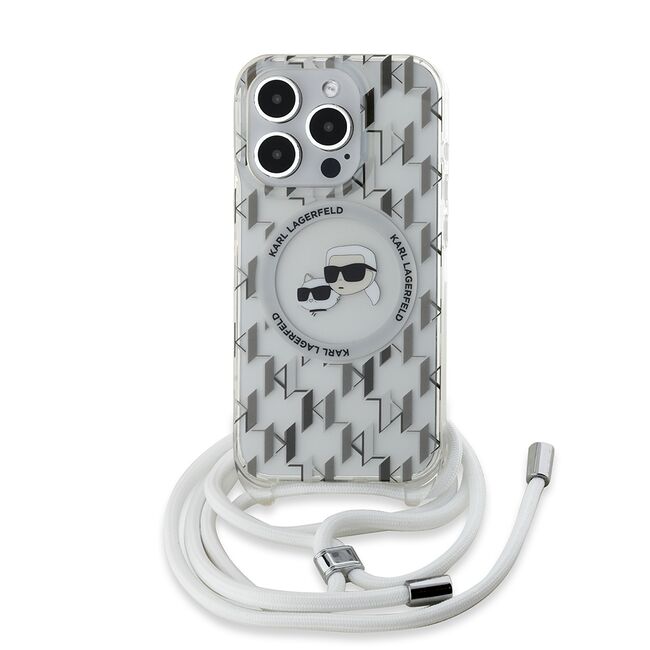 Husa premium pentru  iPhone 15 Pro Max Karl Lagerfeld compatibila Magsafe - Gri inchis