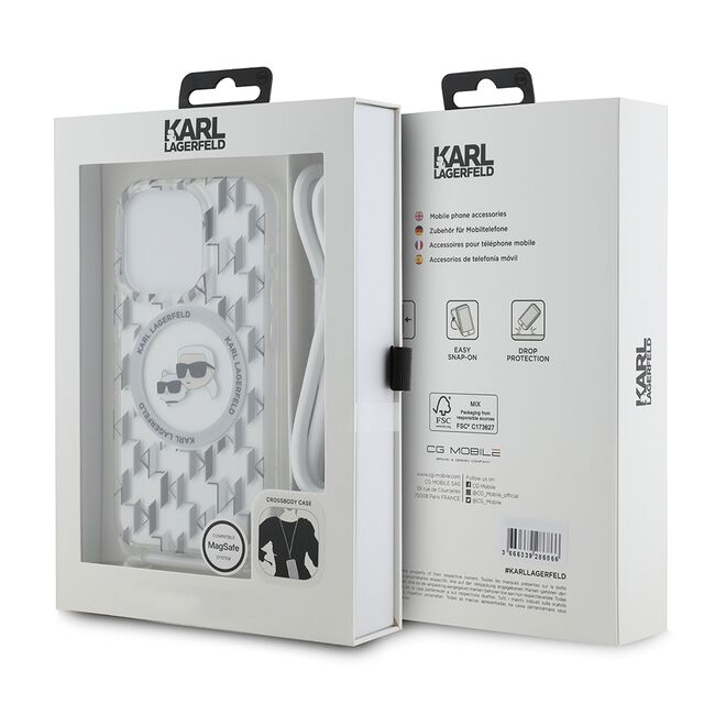 Husa premium pentru  iPhone 15 Pro Max Karl Lagerfeld compatibila Magsafe - Gri inchis