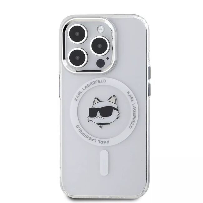 Husa premium pentru  iPhone 15 Pro Max Karl Lagerfeld compatibila Magsafe - Gri