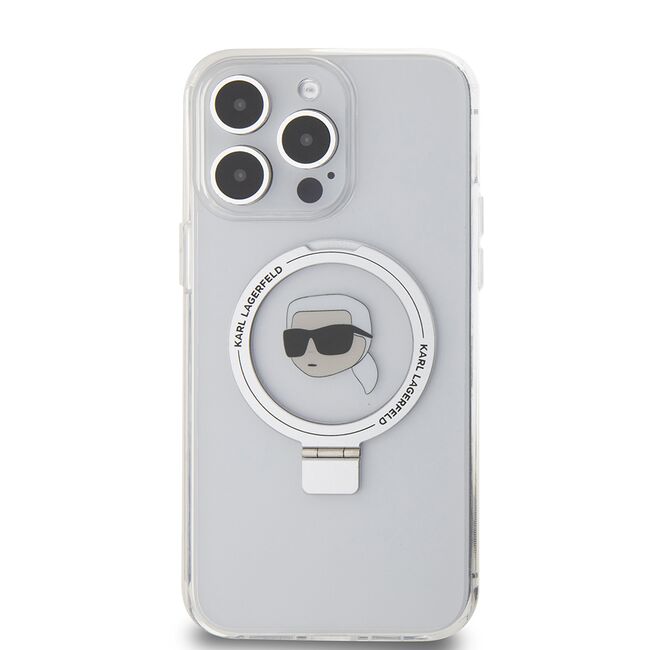 Husa premium pentru  iPhone 15 Pro Max Karl Lagerfeld compatibila Magsafe - Gri