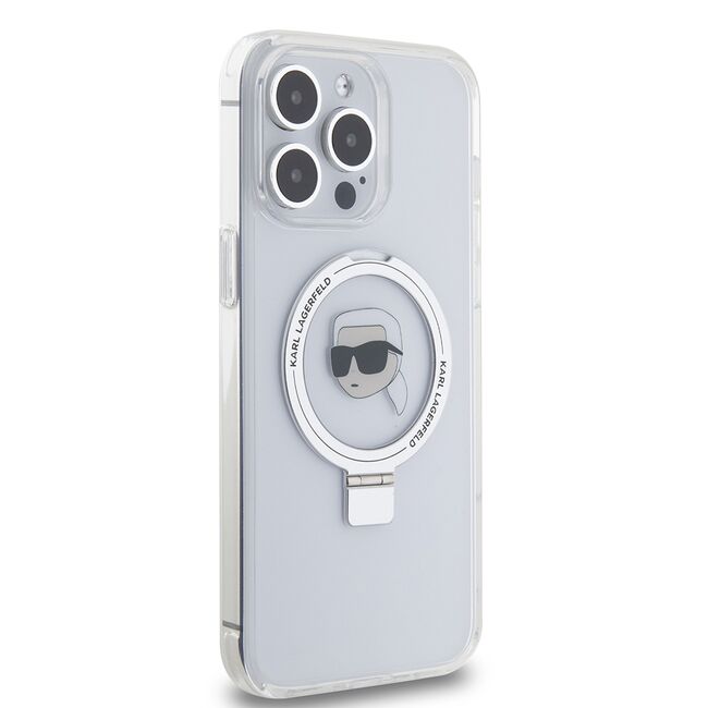 Husa premium pentru  iPhone 15 Pro Max Karl Lagerfeld compatibila Magsafe - Gri