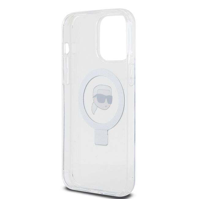 Husa premium pentru  iPhone 15 Pro Max Karl Lagerfeld compatibila Magsafe - Gri