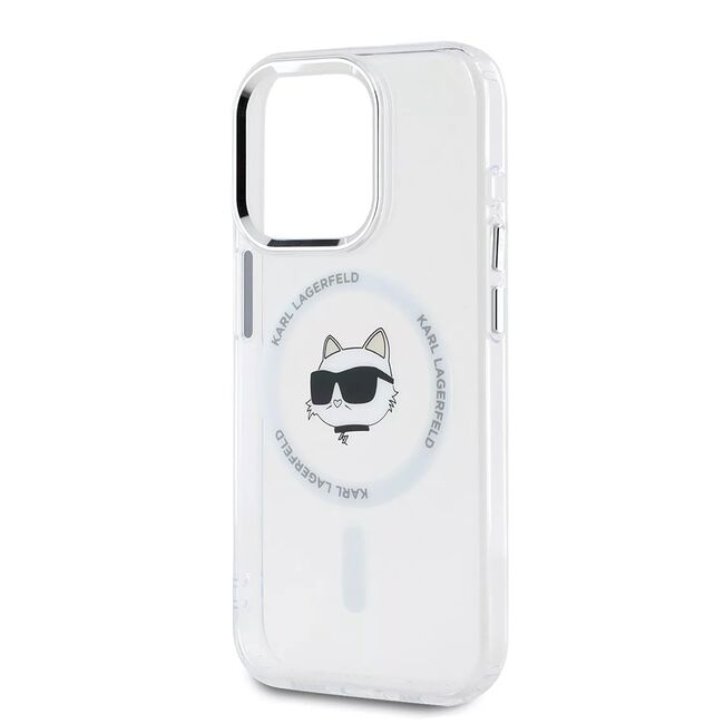 Husa premium pentru  iPhone 15 Pro Max Karl Lagerfeld compatibila Magsafe - Gri