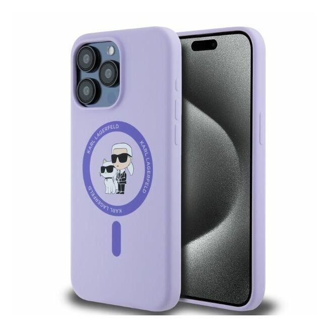 Husa premium pentru  iPhone 15 Pro Max Karl Lagerfeld compatibila Magsafe - Mov