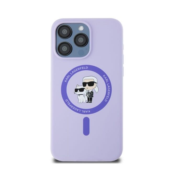 Husa premium pentru  iPhone 15 Pro Max Karl Lagerfeld compatibila Magsafe - Mov