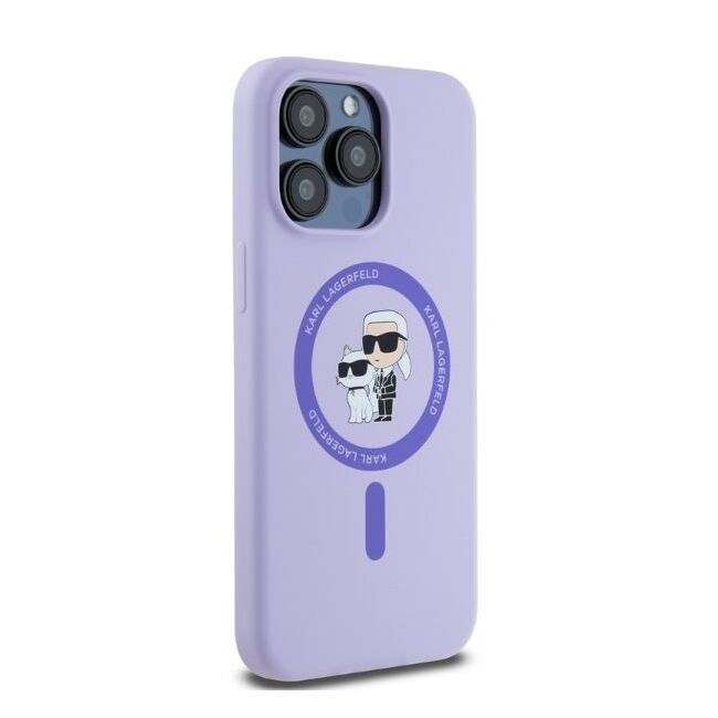 Husa premium pentru  iPhone 15 Pro Max Karl Lagerfeld compatibila Magsafe - Mov