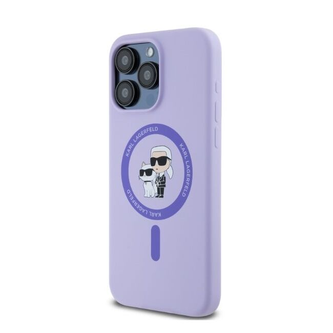 Husa premium pentru  iPhone 15 Pro Max Karl Lagerfeld compatibila Magsafe - Mov