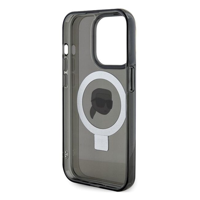 Husa premium pentru  iPhone 15 Pro Max Karl Lagerfeld compatibila Magsafe - Negru denim