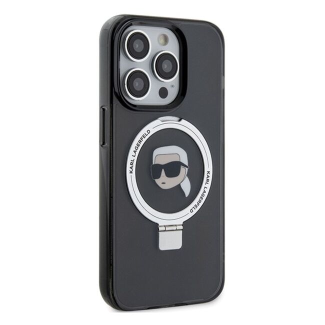 Husa premium pentru  iPhone 15 Pro Max Karl Lagerfeld compatibila Magsafe - Negru denim