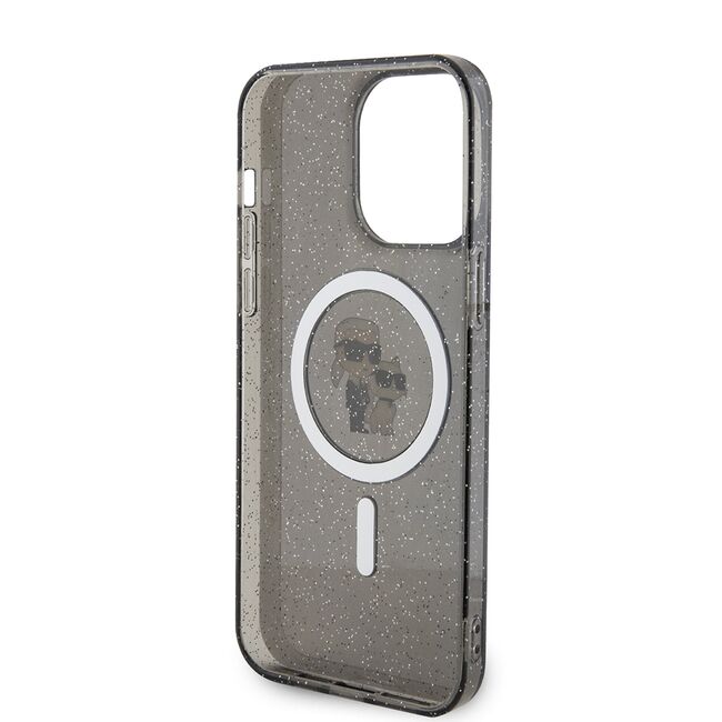 Husa premium pentru  iPhone 15 Pro Max Karl Lagerfeld compatibila Magsafe - Negru print
