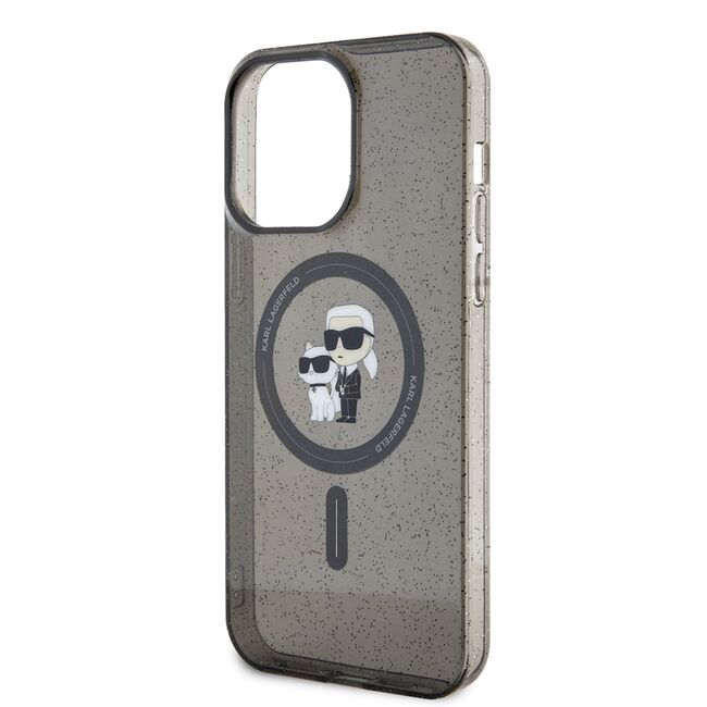 Husa premium pentru  iPhone 15 Pro Max Karl Lagerfeld compatibila Magsafe - Negru print