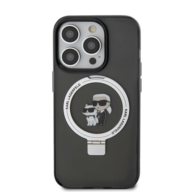Husa premium pentru  iPhone 15 Pro Max Karl Lagerfeld compatibila Magsafe - Negru