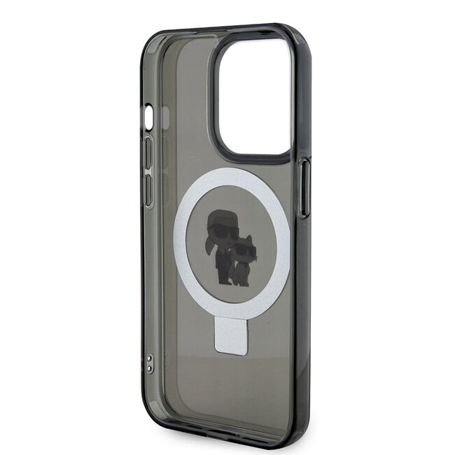 Husa premium pentru  iPhone 15 Pro Max Karl Lagerfeld compatibila Magsafe - Negru