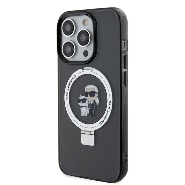Husa premium pentru  iPhone 15 Pro Max Karl Lagerfeld compatibila Magsafe - Negru