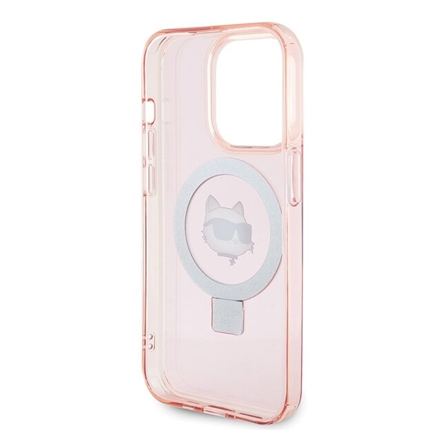 Husa premium pentru  iPhone 15 Pro Max Karl Lagerfeld compatibila Magsafe - Roz deschis