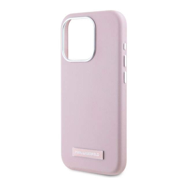 Husa premium pentru  iPhone 15 Pro Max Karl Lagerfeld compatibila Magsafe - Roz deschis