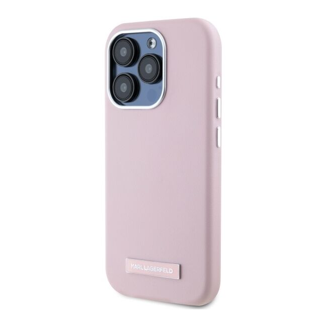 Husa premium pentru  iPhone 15 Pro Max Karl Lagerfeld compatibila Magsafe - Roz deschis