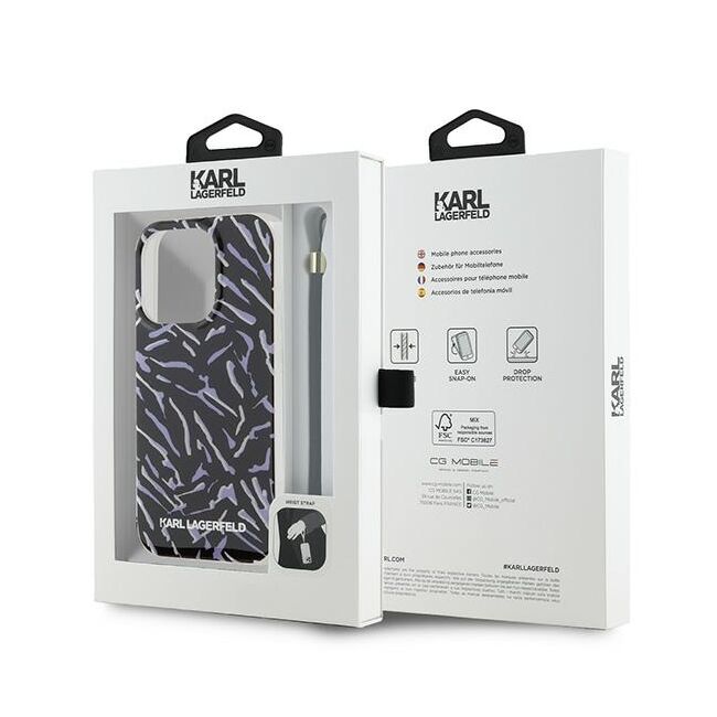 Husa premium pentru  iPhone 15 Pro Max Karl Lagerfeld superior quality - Gri antracit