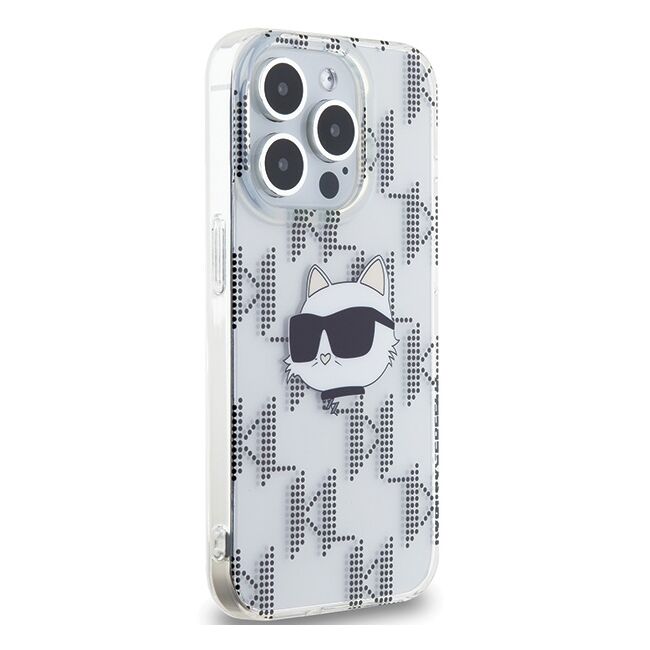 Husa premium pentru  iPhone 15 Pro Max Karl Lagerfeld superior quality - Gri deschis