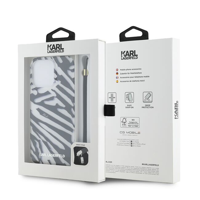 Husa premium pentru  iPhone 15 Pro Max Karl Lagerfeld superior quality - Gri